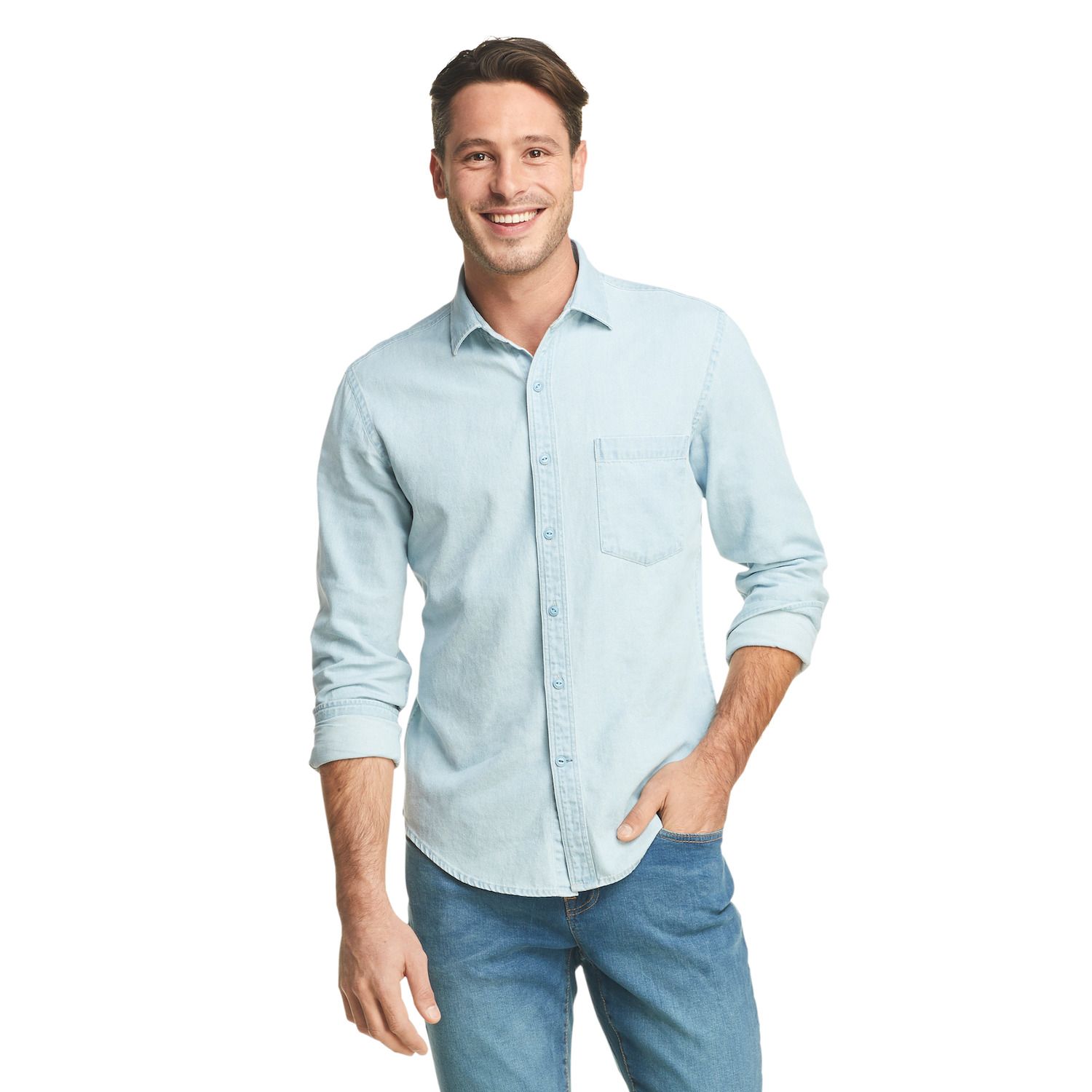 mens slim fit button down shirts
