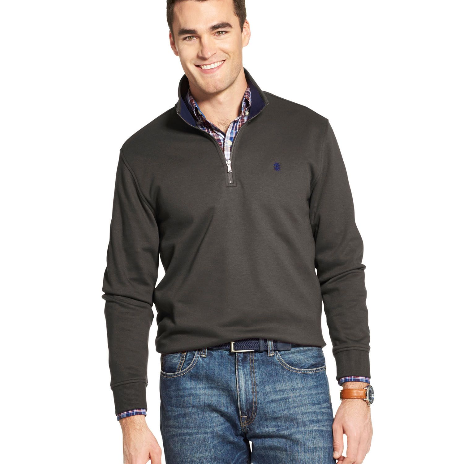 men's izod advantage sportflex performance stretch fleece sweatshirt