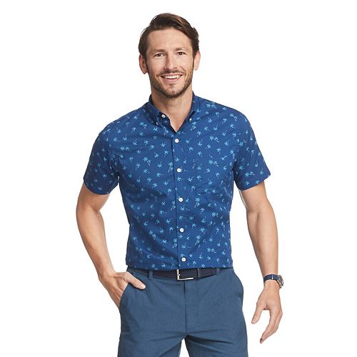 Men's IZOD Sportswear Performance Short Sleeve Button-Down Shirt