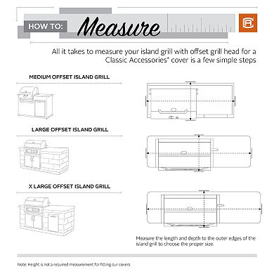 Classic Accessories Patio Island Grill Cover
