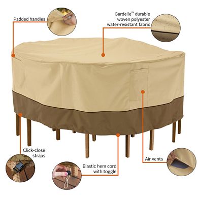 Classic Accessories Round Patio Table & Chair Set Cover