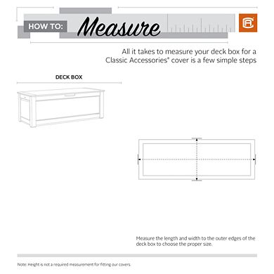 Classic Accessories Large Patio Deck Box Cover