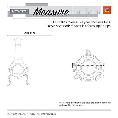 Classic Accessories Patio Chiminea Fire Pit Cover