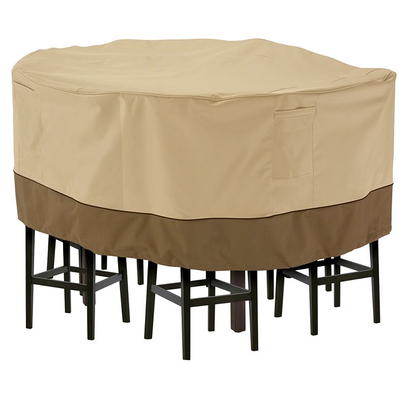 Classic Accessories Tall Round Large Patio Table & Chair Cover, Multicolor