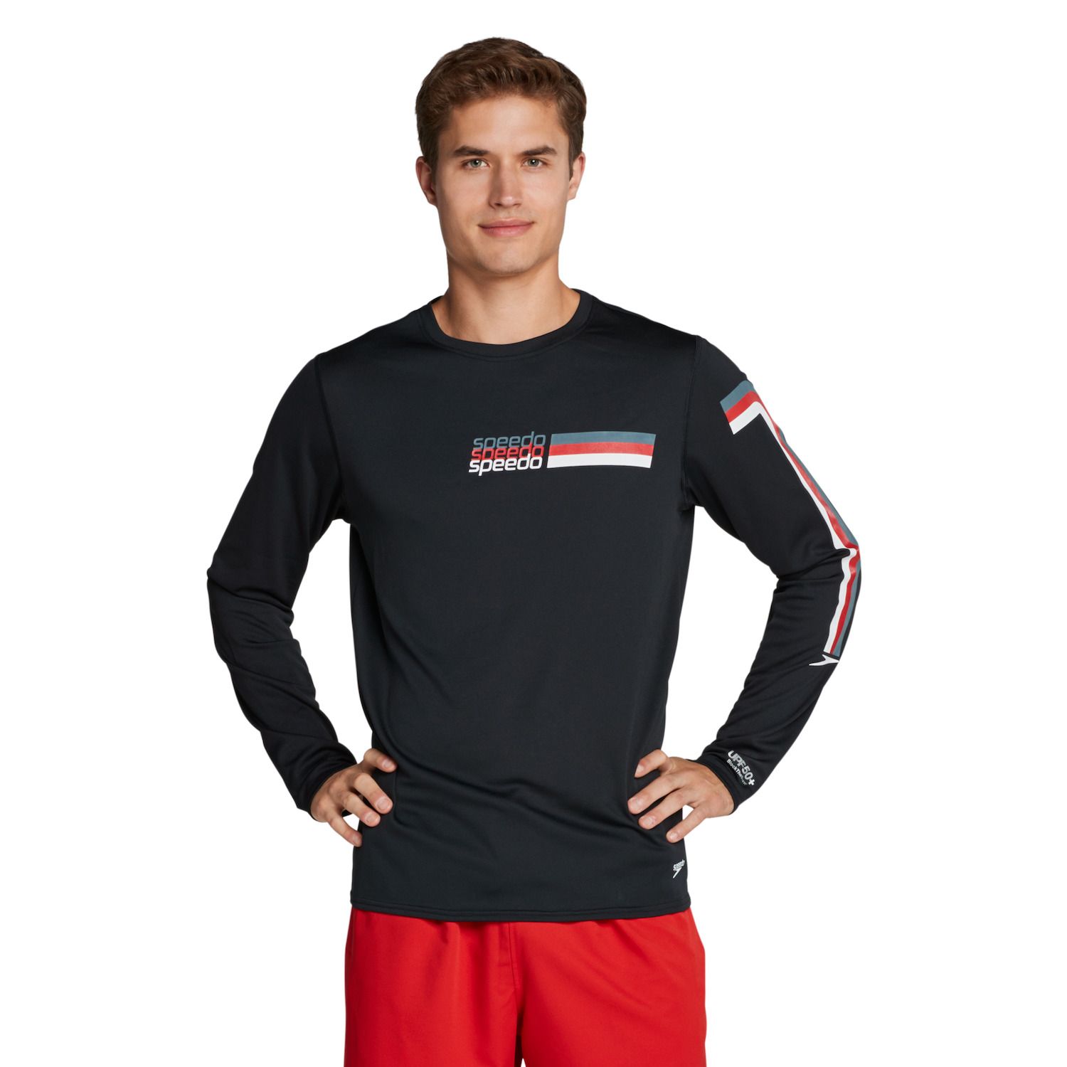 speedo rash guard mens