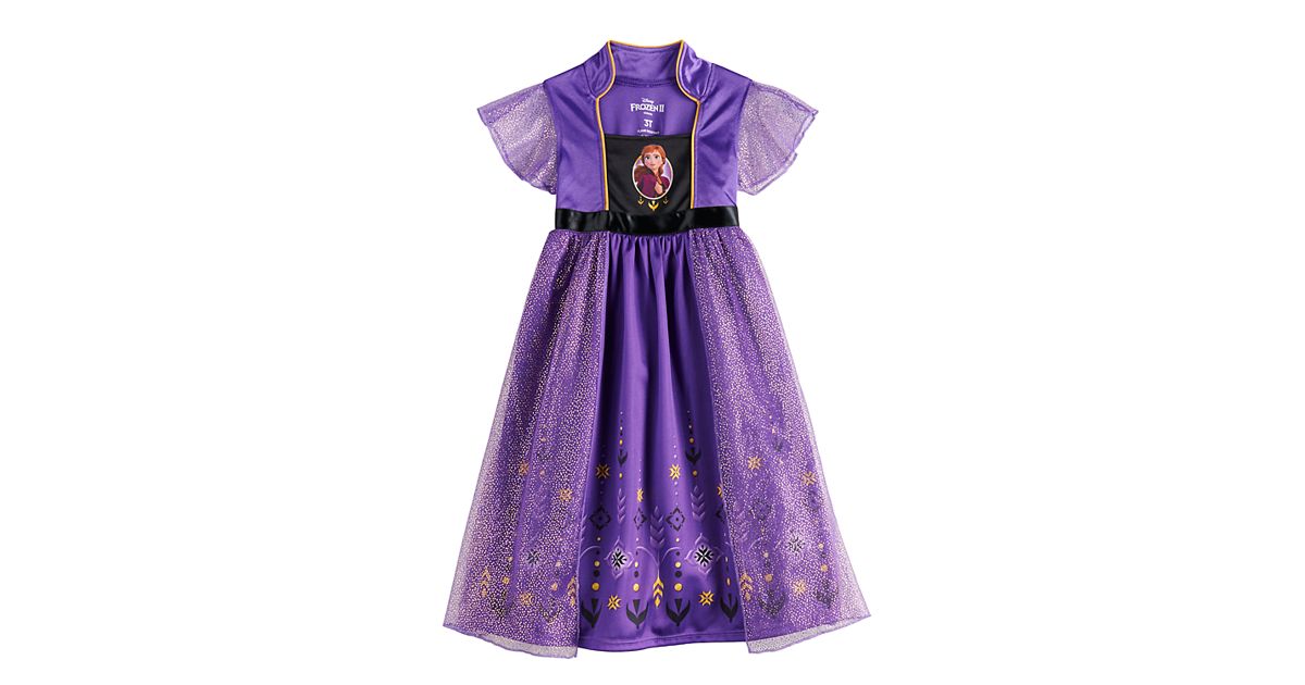 frozen 2 anna purple dress H-A4-4 Frozen 2 Anna Classic Girls Book Week Fancy Dress Up Costume