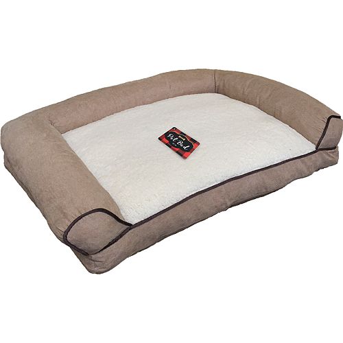 kong lounger plush pillow pet bed grey