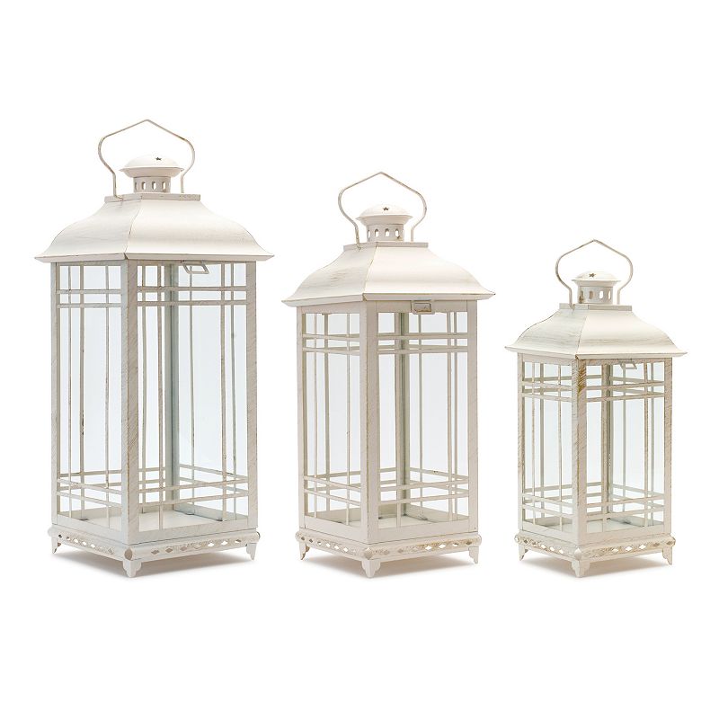 UPC 746427280761 product image for Melrose Lantern 3-piece Set, White | upcitemdb.com