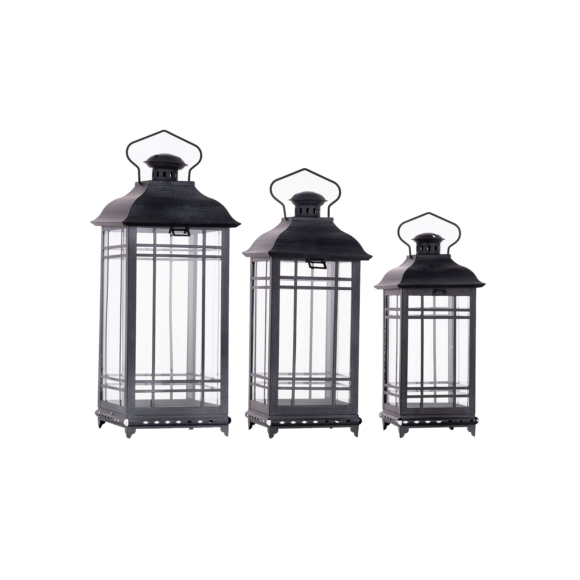 Melrose Lantern Table Decor 3-piece Set, White