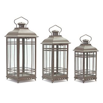 Melrose Lantern Table Decor 3 pc Set
