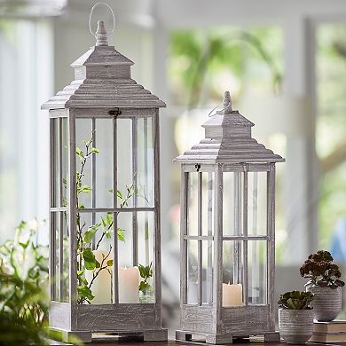 Melrose Lantern Table Decor 2-piece Set