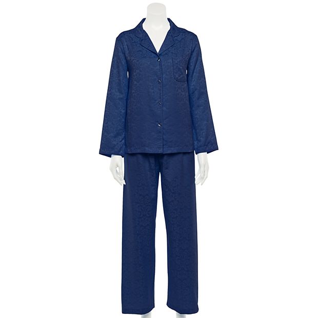 Women's Miss Elaine Essentials Brushed Back Satin 2-Piece Pajama Set