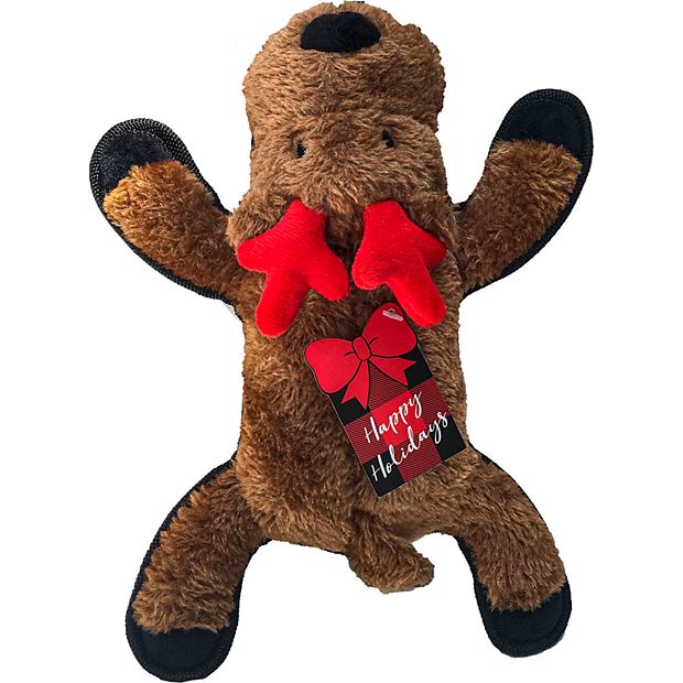 OUTWARD HOUND Holiday Stuffing Free Reindeer Dog Toy - St Petersbark, LLC