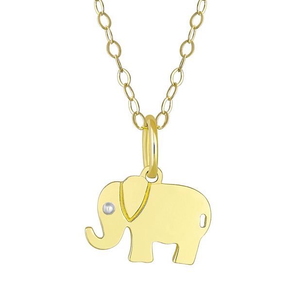 10k gold deals elephant pendant