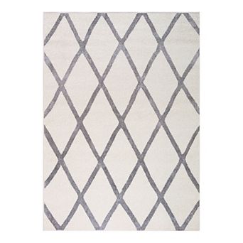 Concord Global Charlotte Collection Diamond Decorative Area Rug