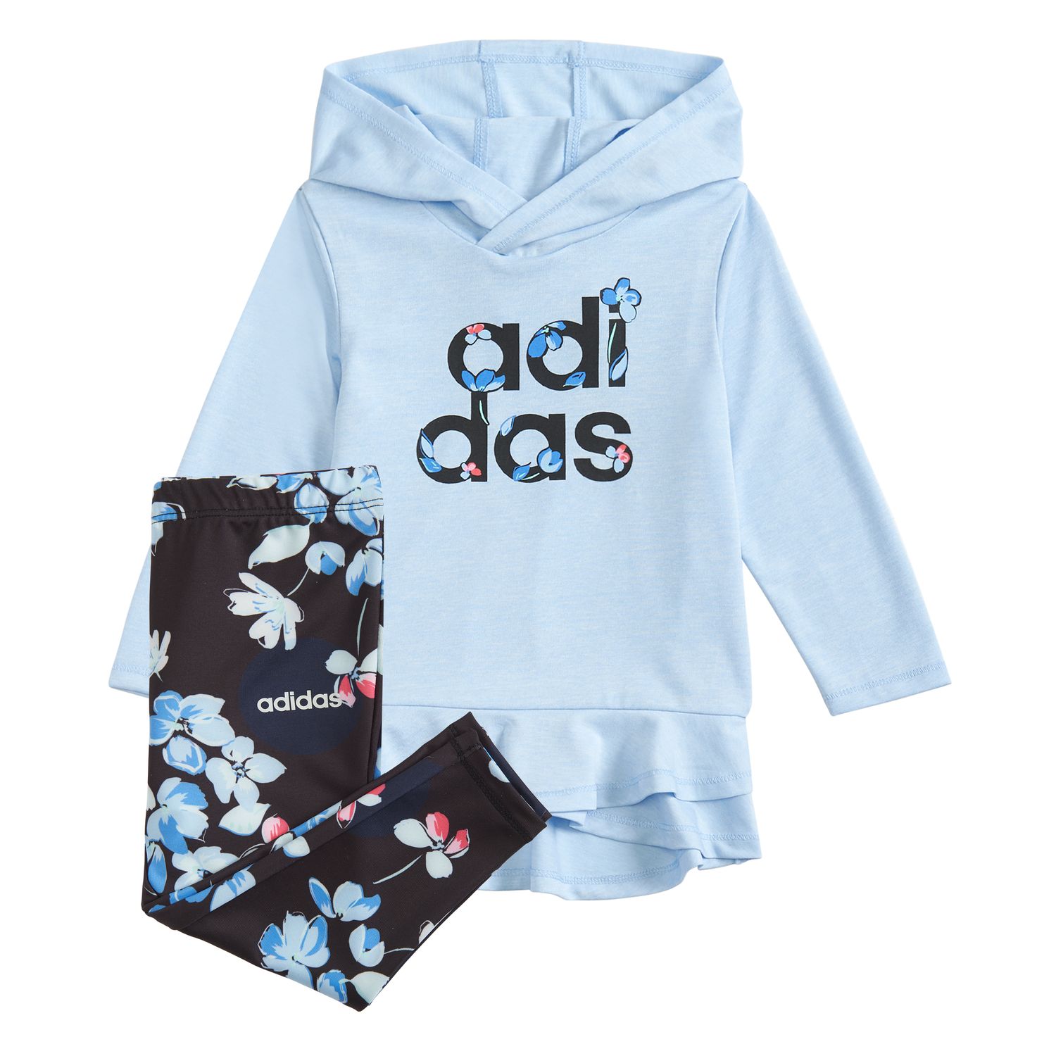 Baby Girl adidas Hooded Tunic \u0026 Floral 