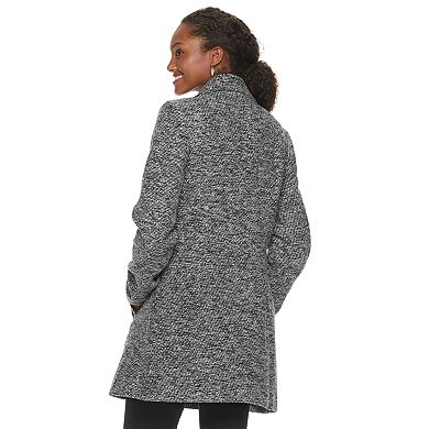 Juniors' IZ Byer Double Breasted Textured Faux Wool Jacket