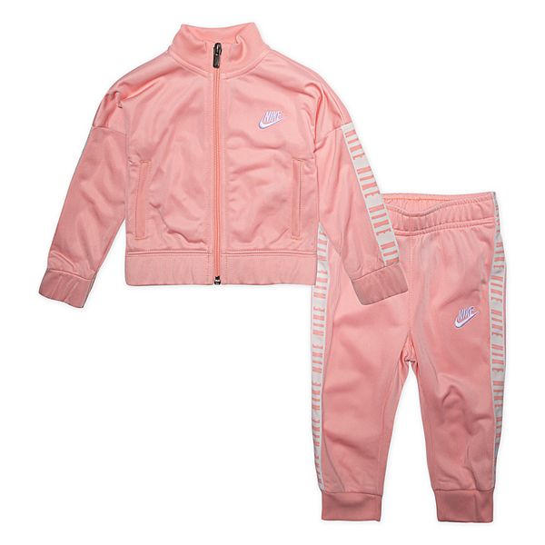 Baby Girl Nike 2-Piece Logo Taping Zip Jacket & Jogger Pants Track Set
