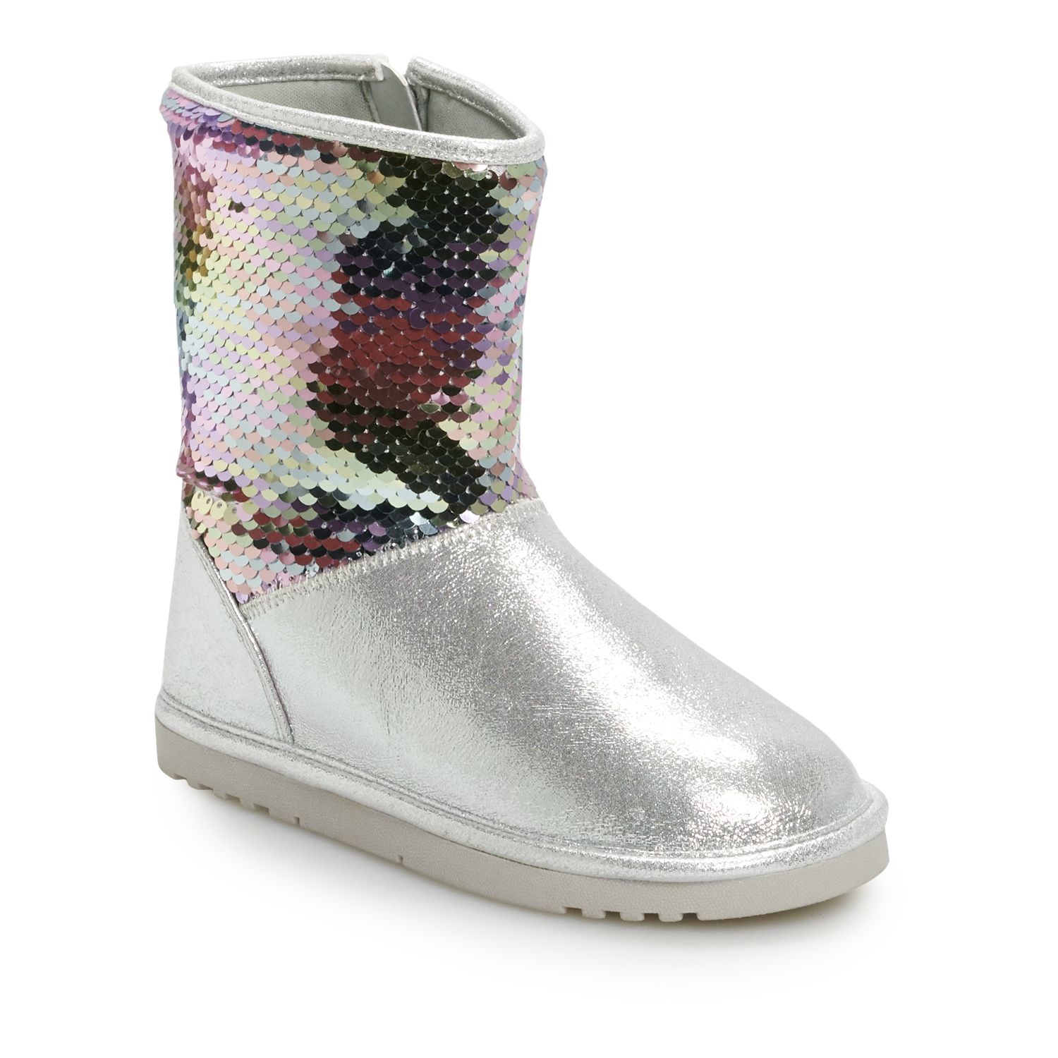 silver boots for girls