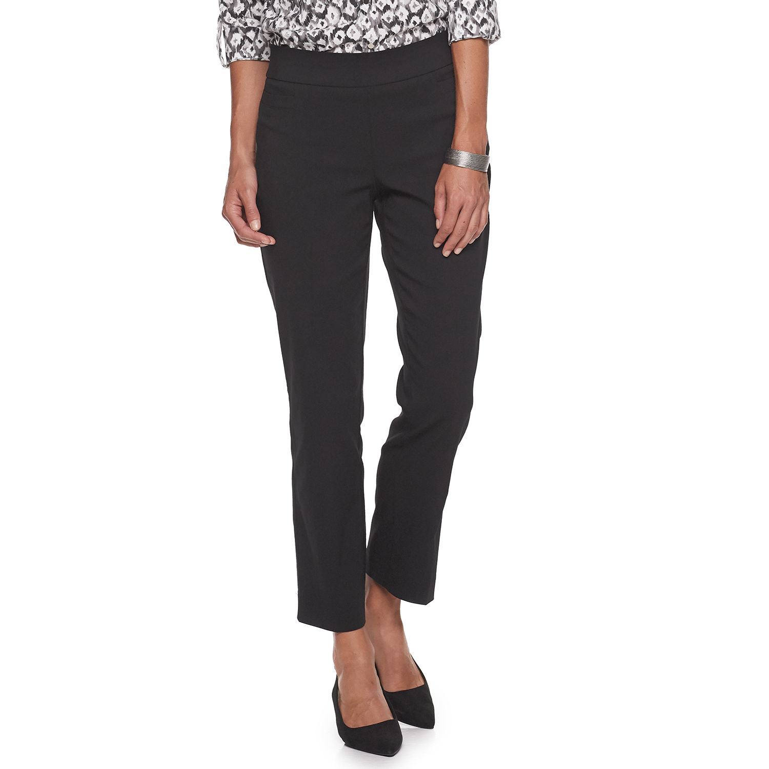 tummy control black dress pants