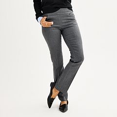 L XL GREY WOMEN BOOTCUT PANTS MURAH