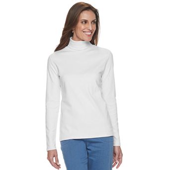 Women's Croft & Barrow® Classic Long Sleeve Turtleneck