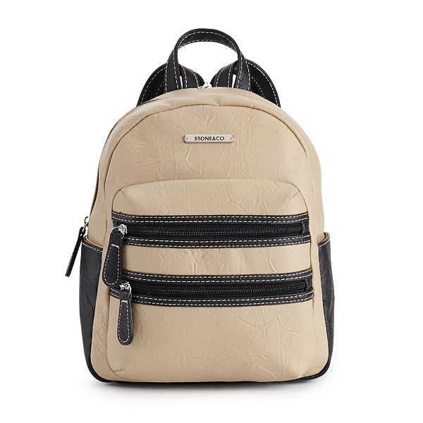 Stone & Co. Washed Leather Double-Entry Mini Backpack