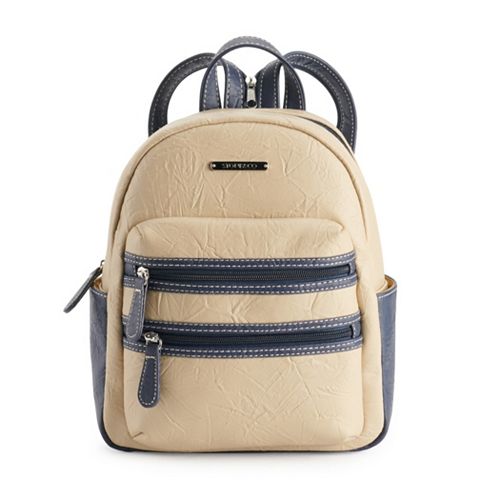 Stone & Co. Washed Leather Double-Entry Mini Backpack