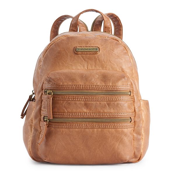Stone Mountain Dome Leather Multi-Pocket Backpack - Brown - One Size