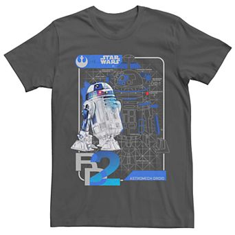 Men's Star Wars R2-D2 Schematic Print Poster Tee