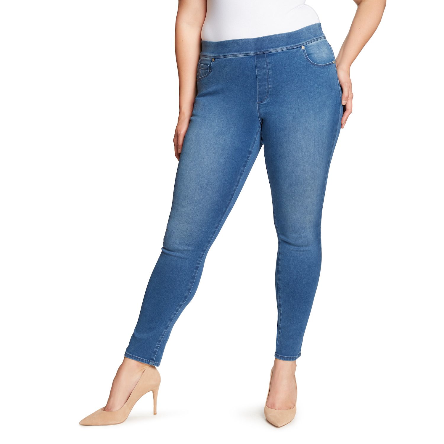 gloria vanderbilt avery pull on jeans plus size
