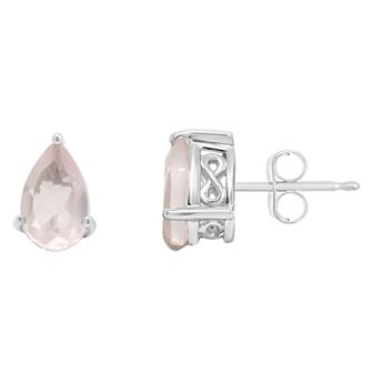 Alyson Layne Sterling Silver Gemstone Teardrop Stud Earrings