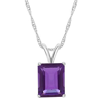 Alyson Layne Sterling Silver Gemstone Pendant Necklace