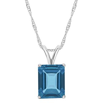 Alyson Layne Sterling Silver Gemstone Pendant Necklace