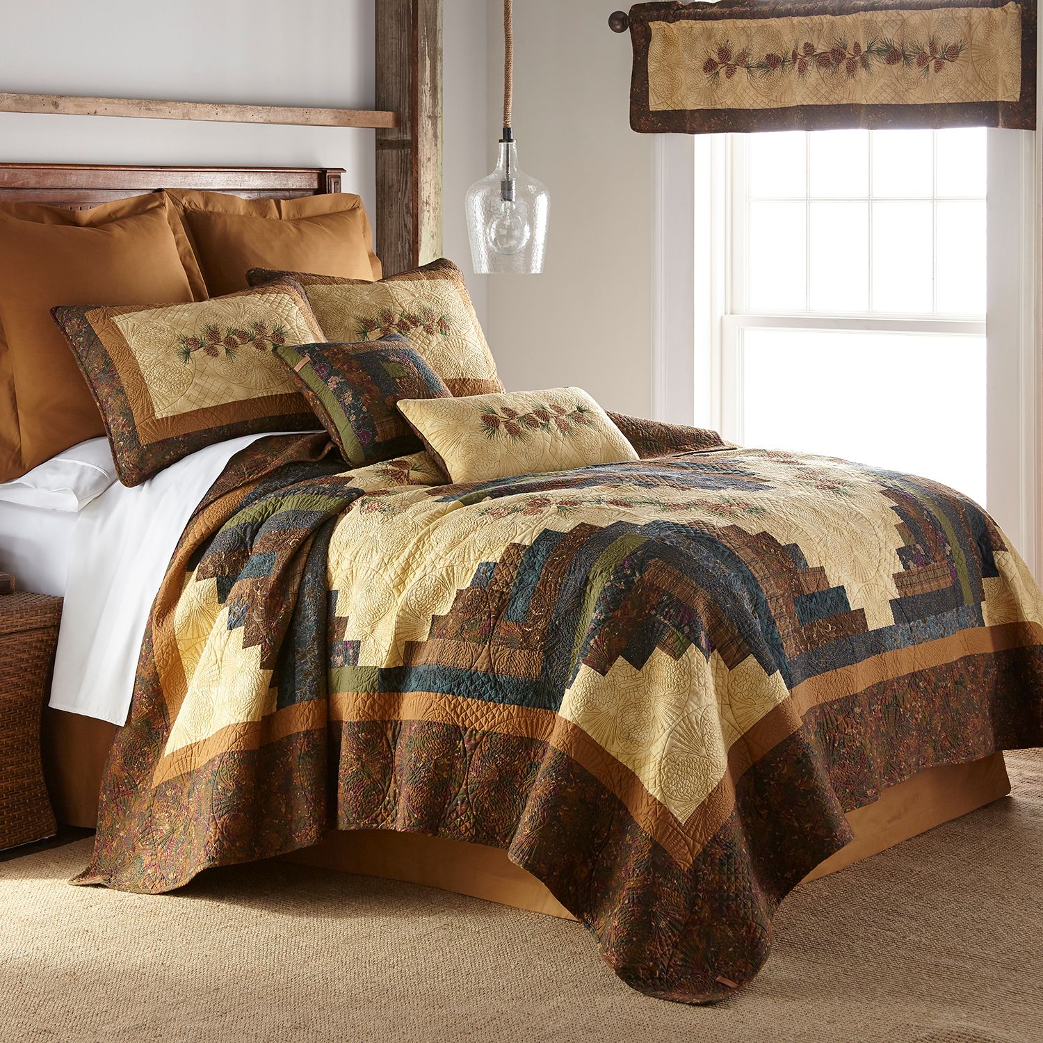 Image for Donna Sharp Cabin Raising Pine Cone Quilt or Sham at Kohl's.