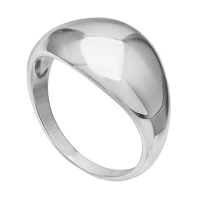 PRIMROSE Sterling Silver Dome Band Ring