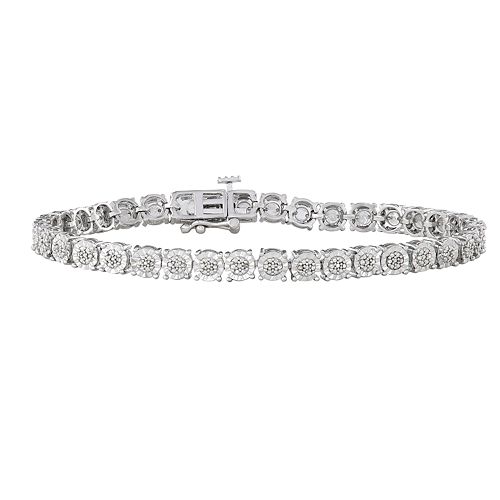 Sterling Silver 1/4 Carat T.W. Diamond Tennis Bracelet