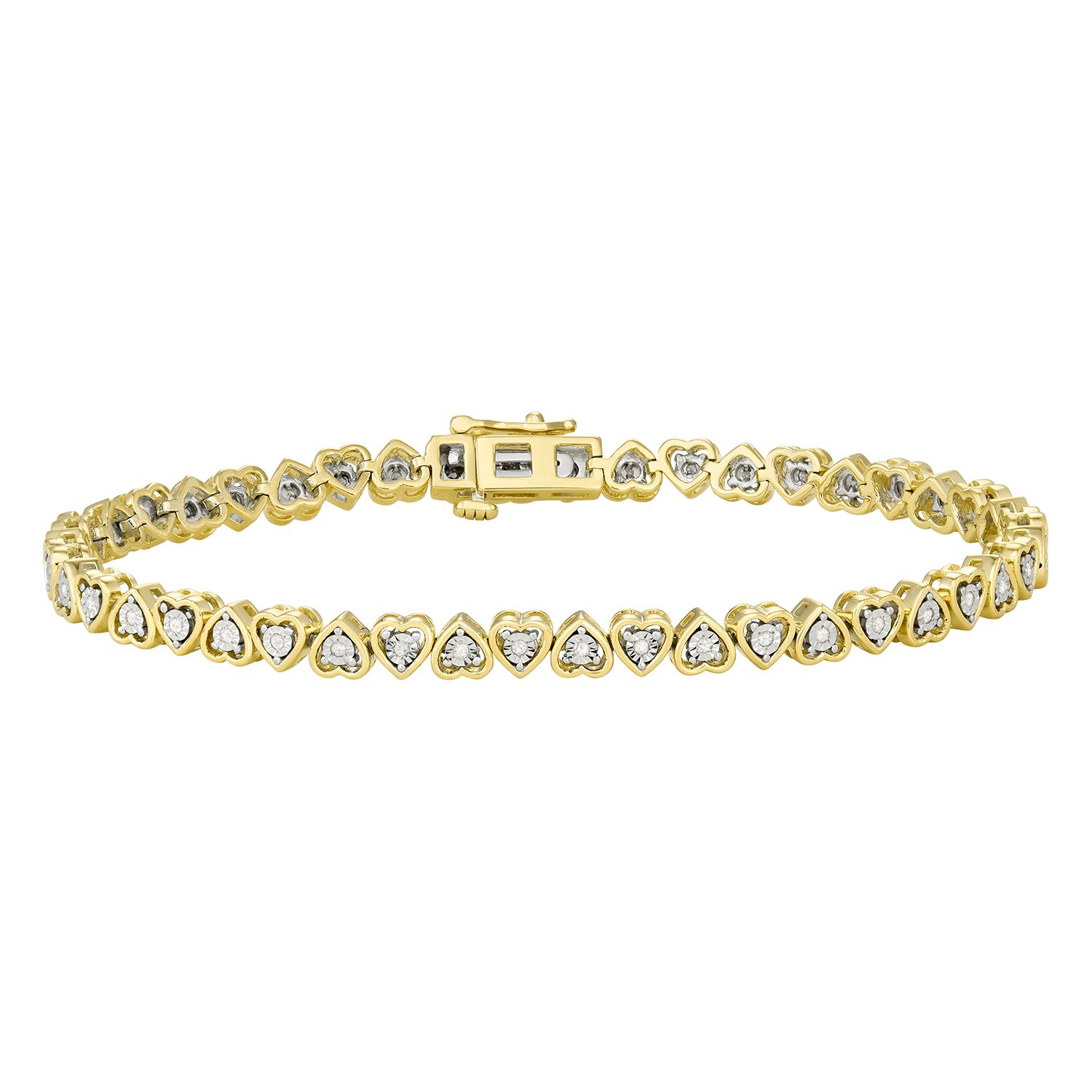 heart shaped gold bracelet