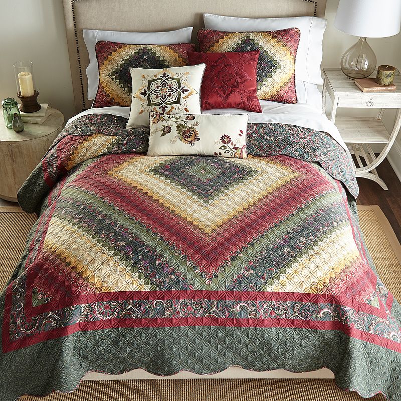 Donna Sharp Spice Postage Quilt or Sham, Multicolor, Twin