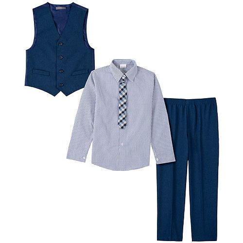 Boys 8-20 Van Heusen Button-Up Shirt, Vest, Pants & Tie Set