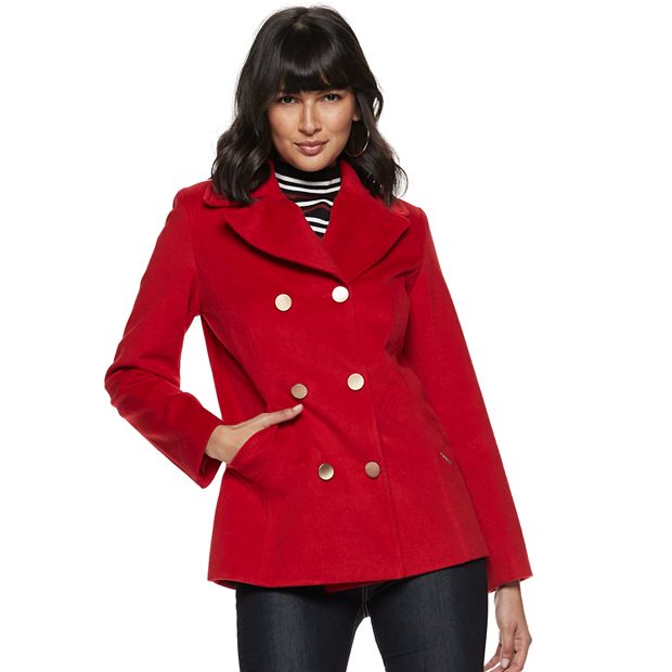 Red peacoat womens deals