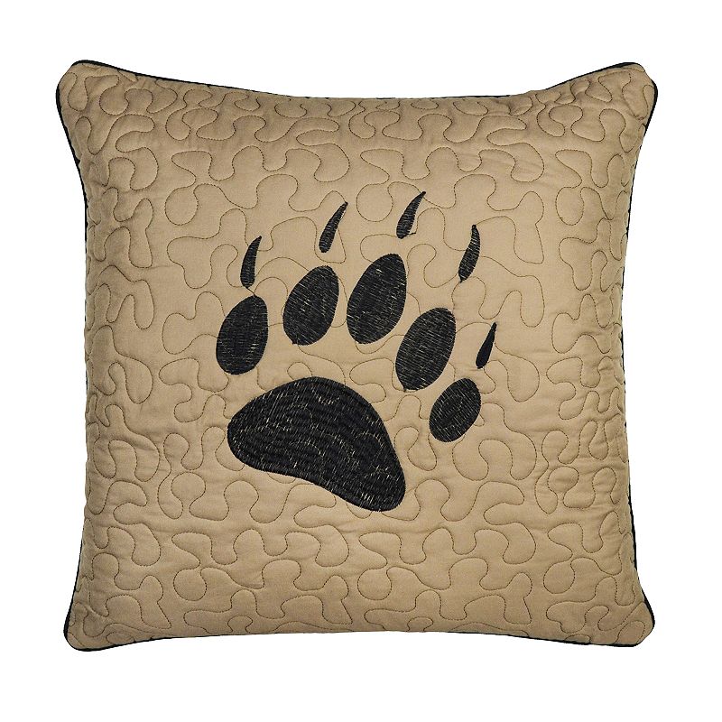 Donna Sharp Bear Walk Paw Pillow, Multicolor, Fits All