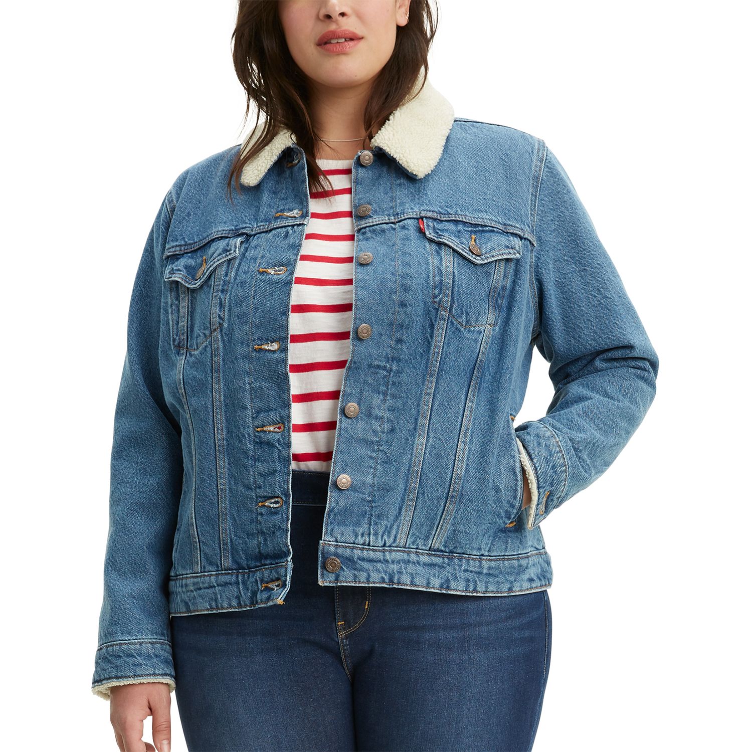 kohls plus size jean jackets