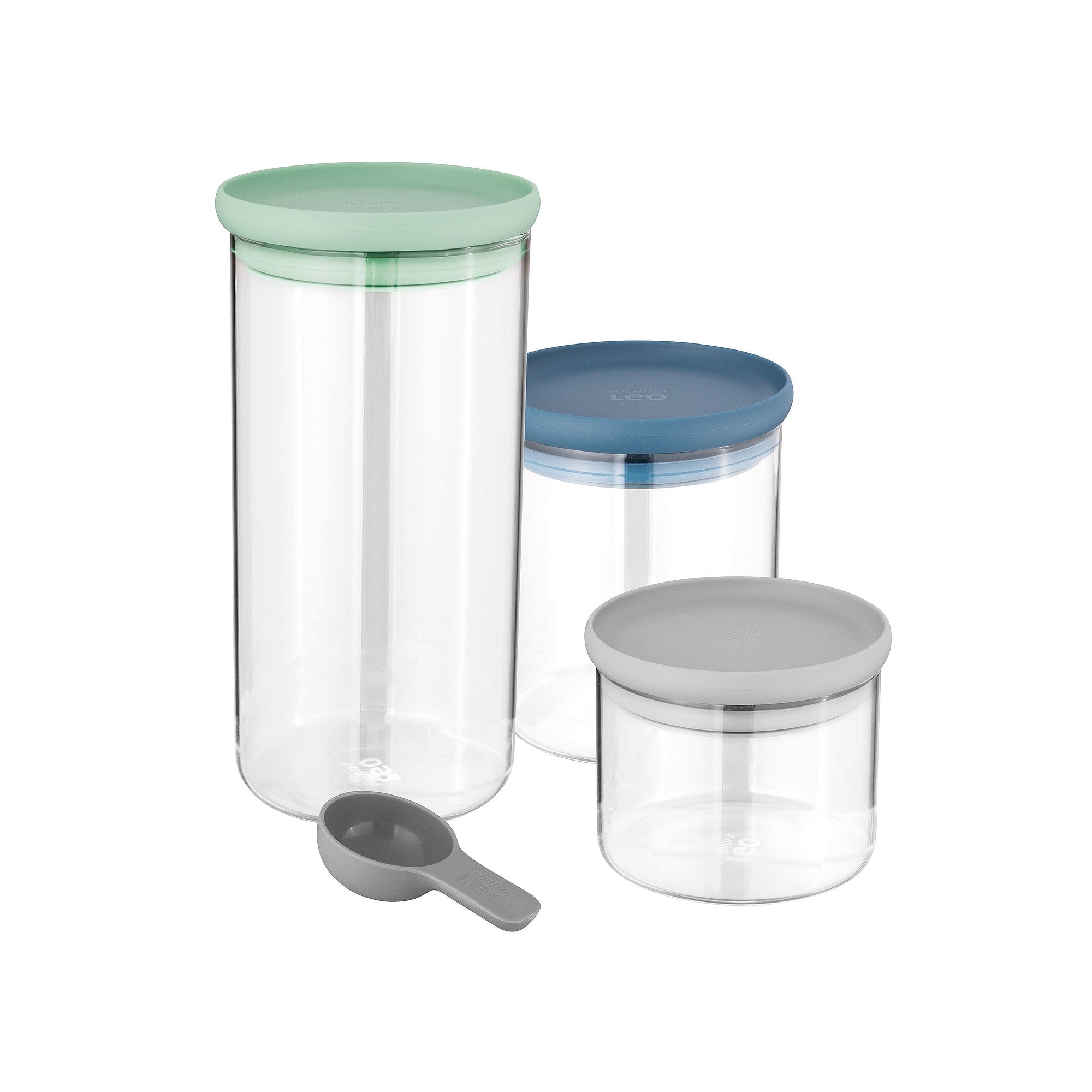 BergHOFF Leo 3-pc. Glass Food Container Set, Multi