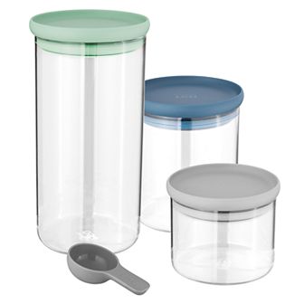 BergHOFF Leo 3 pc Glass Food Container Set