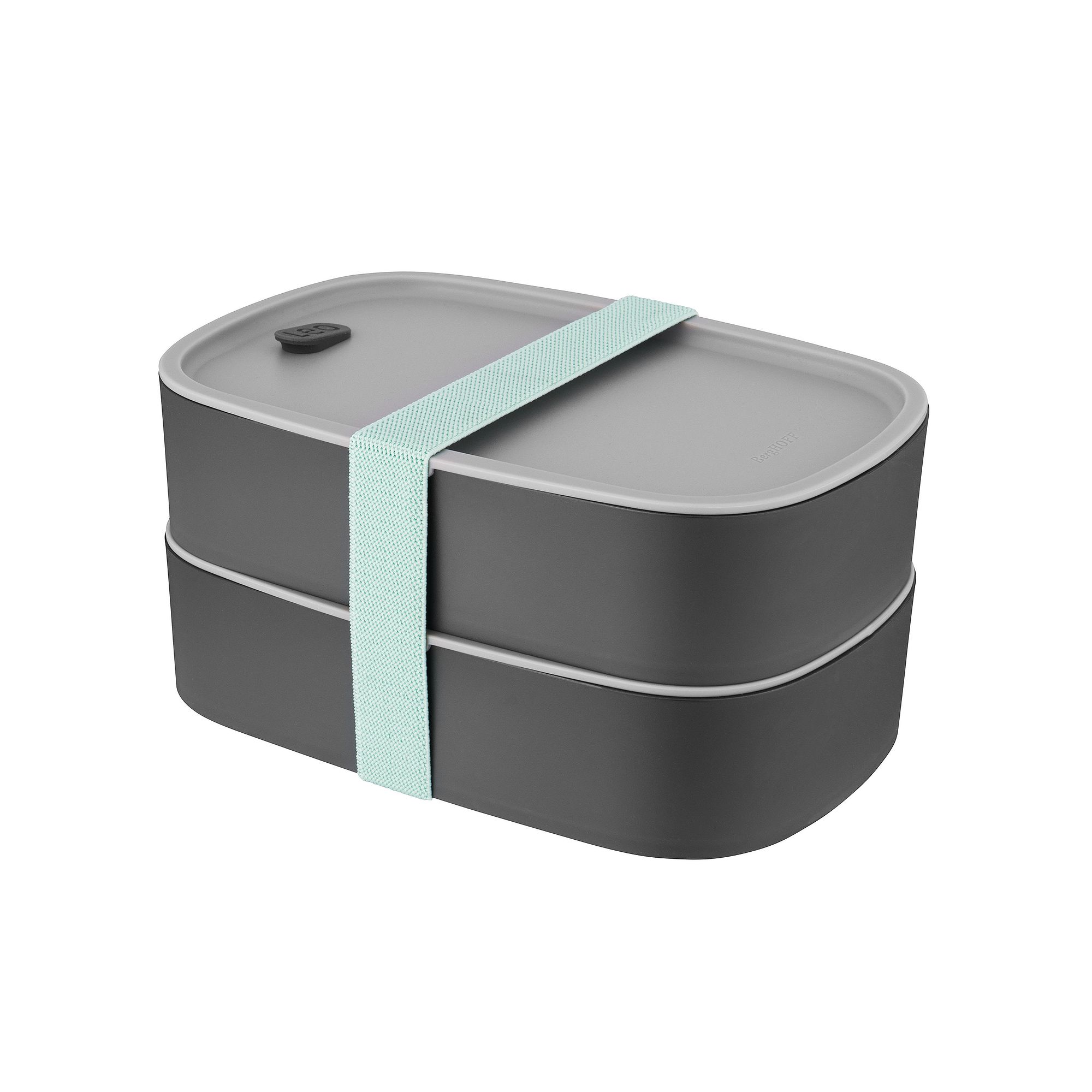 BergHOFF Leo 3-pc. Dual Bento Box Set with Strap, Gray