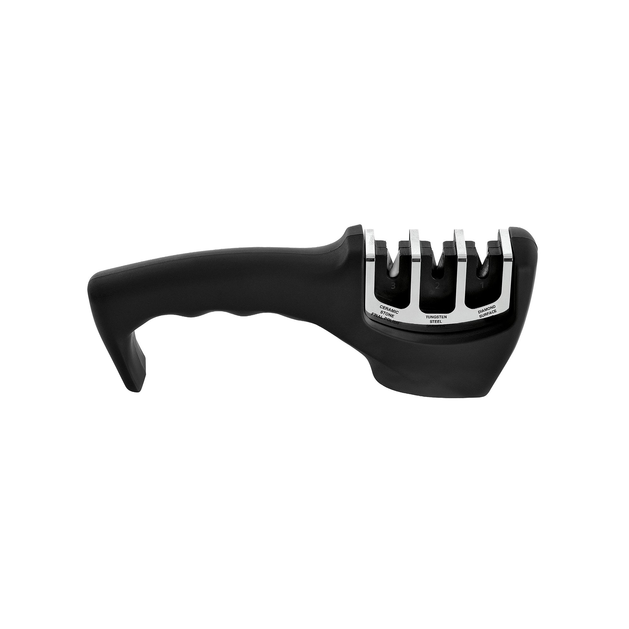 BergHOFF Essentials 3-in-1 Slotted Sharpener, Black