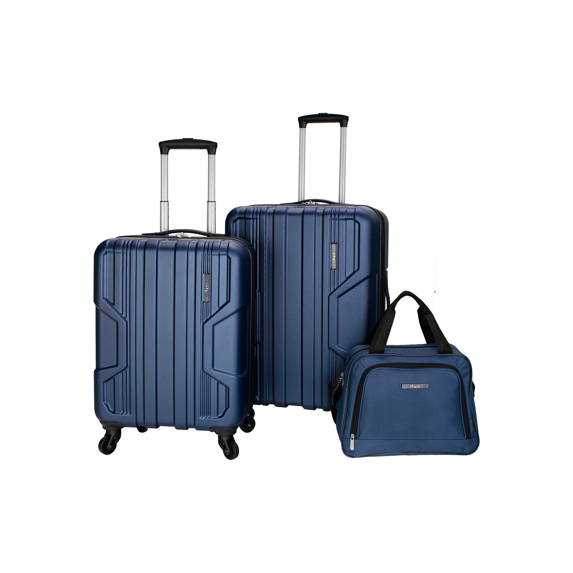 iPack Impact 3-Piece Hardside Spinner Luggage Set, Blue