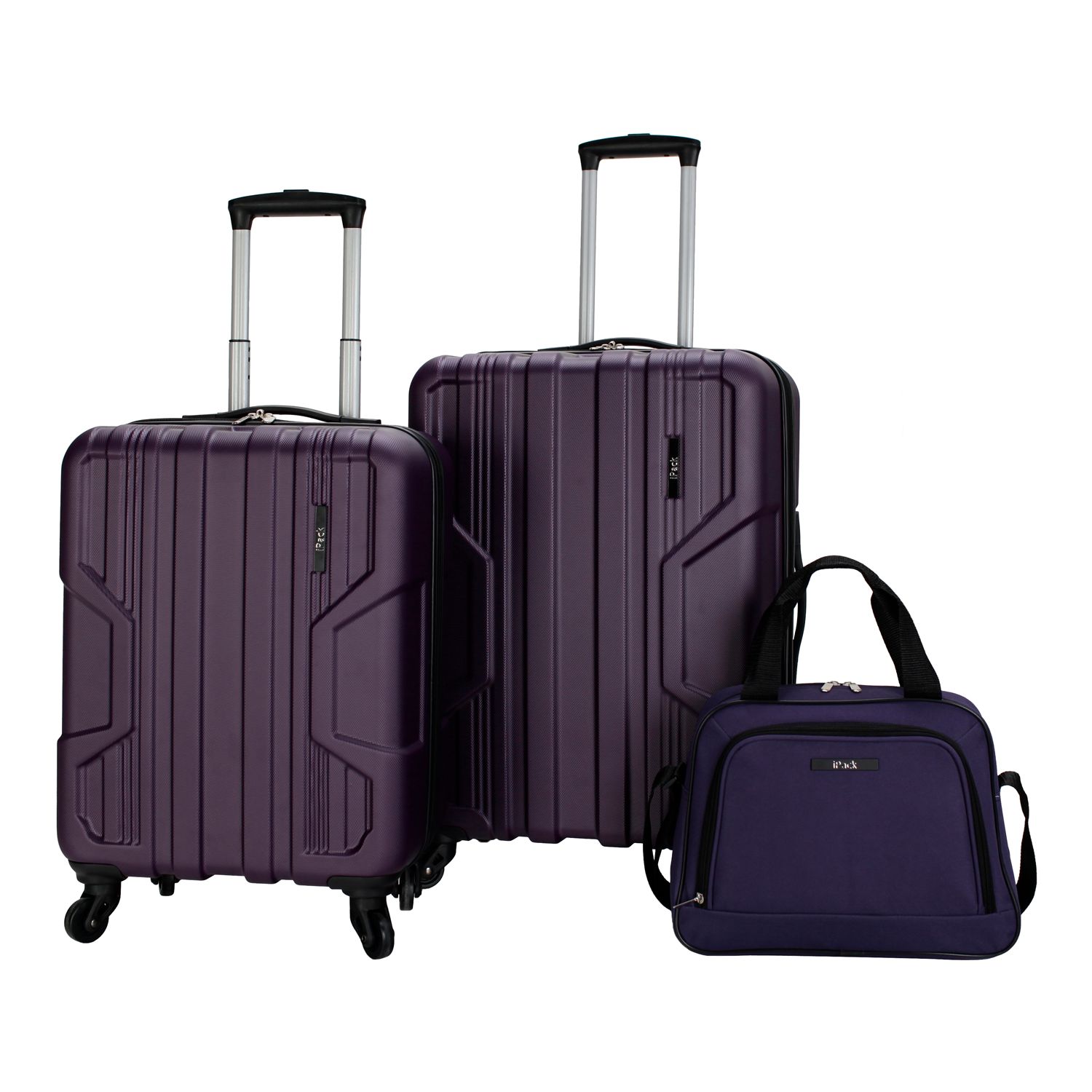 purple luggage