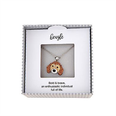 Crystal Collective Crystal Beagle Pendant Necklace